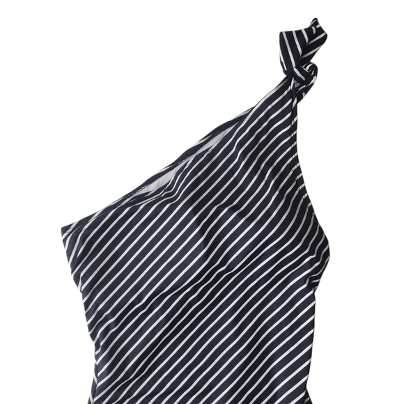 Lauren Ralph Lauren Black & White City stripe 1-peice Swimsuit Size 8 - Picture 6 of 6